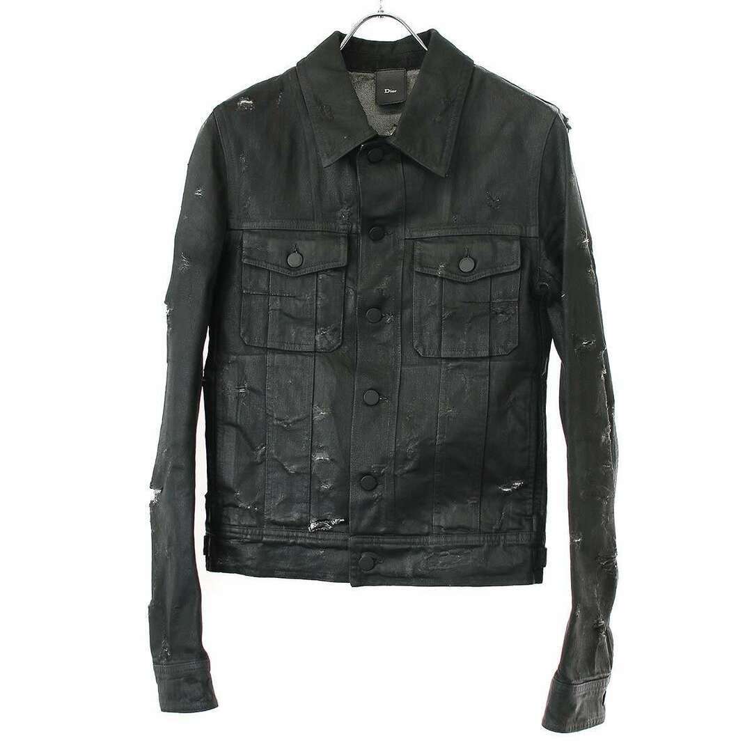 Dior HOMME 2004SS Strip Destroy Denim Jacket Coated Dior HOMME 2004SS Strip Destroy Denim Jacket Coated