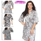 CityComfort Kimono Dressing Gowns, Women's Satin Robe, Ladies Dressing Gowns