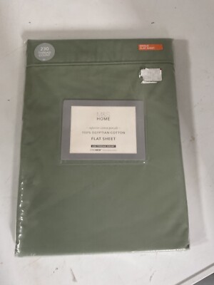 Brandneu Superior Baumwolle Perkal 100 % ägyptisches flaches Blatt 230 Faden einzeln