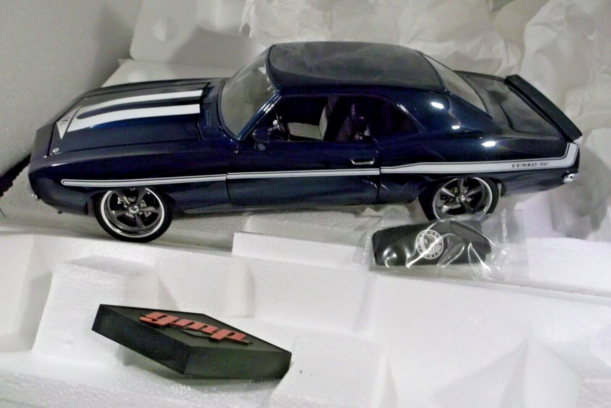 1969 CHEVY CAMARO YENKO SC SUPERCAR COLLECTIBLES SYC 1:18 BLUE GMP