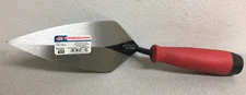 Marshalltown PTSG73 7 in. x 3 in. Pointing Trowel With Red Soft Grip Handle