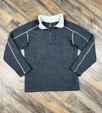 Kuhl 1/4 Zip Pullover Jacket Youth/Boy's M 10-12 Kashmira Gray Fleece Outdoors