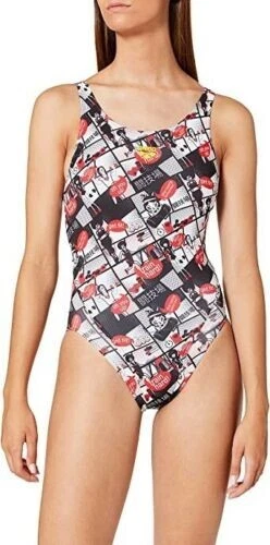 Arena Women's Comics Race Swimsuit Red Size UK 36