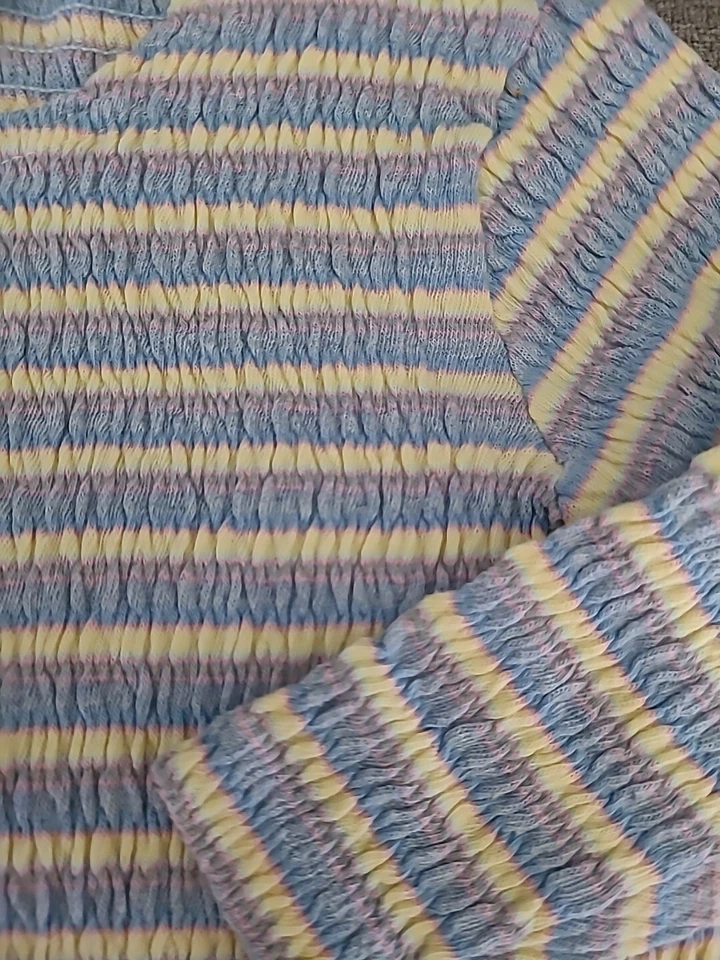 Top vintage Palmettos niñas 7 8 tubo recortado ajustado elástico años 80 EE. UU. Hippy Foto 4 de 4