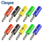 10PCS 4mm Screw Type Refillable Banana Plug Adapter Solderless for Audio Speaker