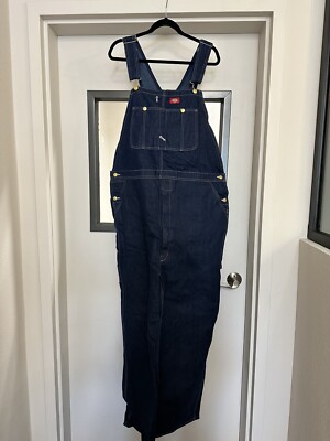 NWOT Dickie's Men's Big Tall Bib Overalls Indigo Blue Size 44x32