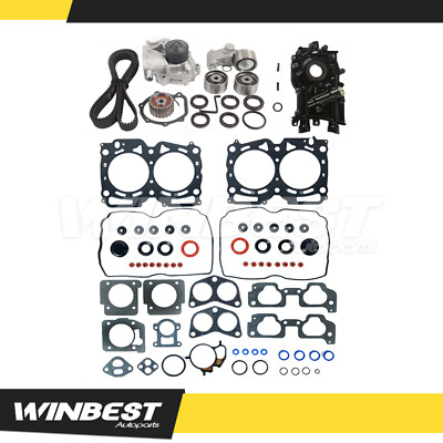 Fit 99-05 Subaru Forester 2.5L EJ251 Head Gasket Timing Belt Water Oil