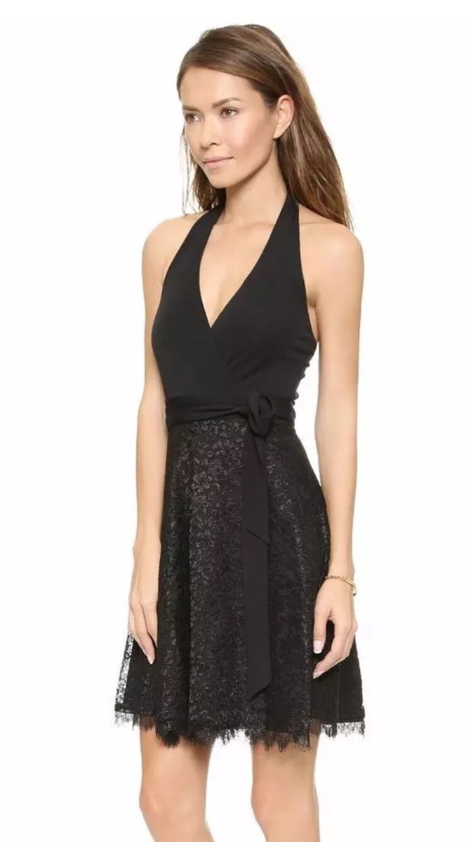 dvf amelia halter dress Diane Von Furstenberg Lace Overlay Skirt Wrap Black $498 Linen midi