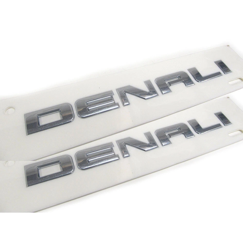 OEM NEW "Denali" Door Emblem Nameplate Chrome Set 11-20 Acadia Canyon 20930232