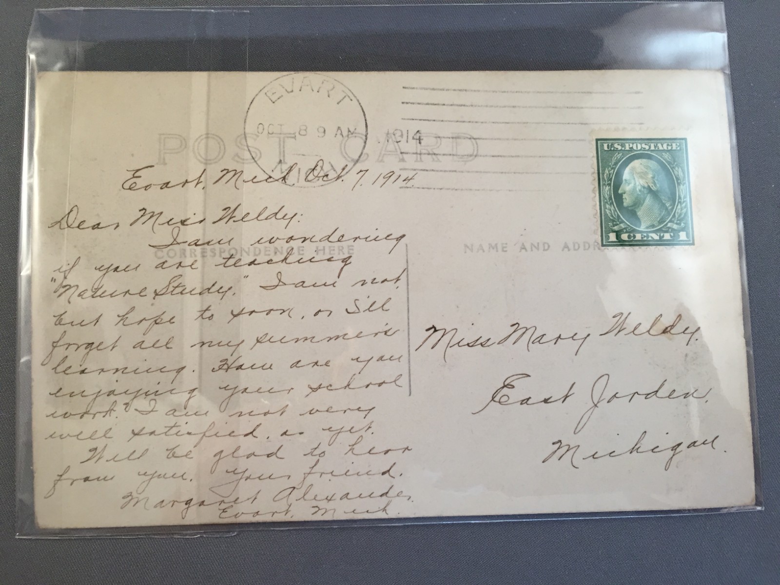 Evart Michigan High School Postcard 1914 Real Photo eBay