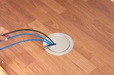 Arlington FLBR5420NL Recessed Power and Data Round Floor Box (Nickel)