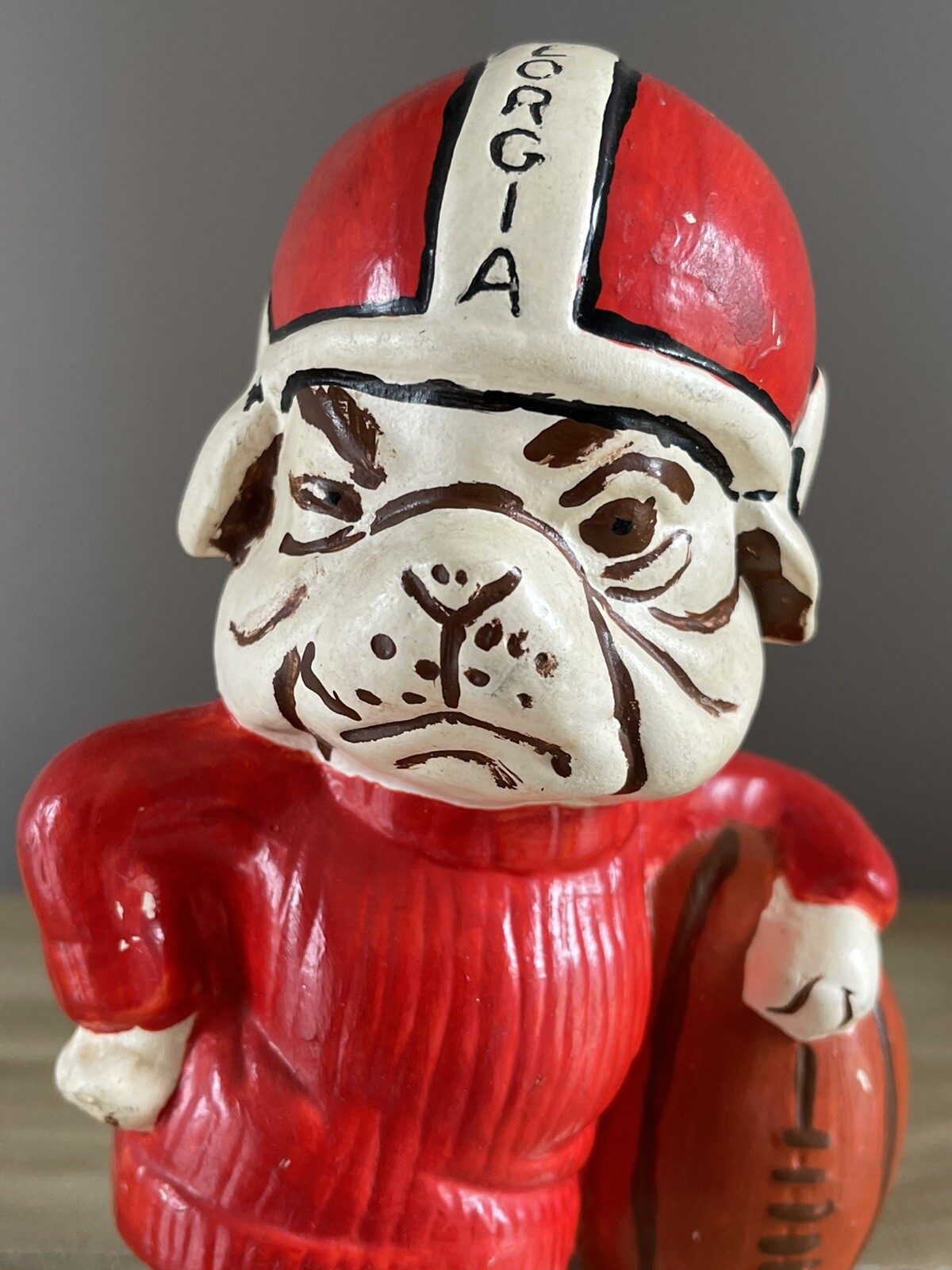 GEORGIA BULLDOGS Football Mascot UGA Hand Painted / Ceramic 1980's Figurine  | eBay