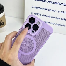 Magnetic Dissipate Heat Holes Phone Case For iPhone 15 Pro Max 14 Plus 13 12 11