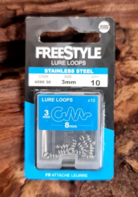 Spro Freestyle Stainless Lure Loops 3mm x 8mm 10 Stück für Gamakatsu Worm Hook