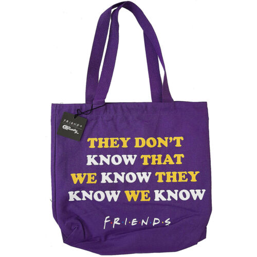 Cakeworthy x Friends Tote Bag They Don't Know We Know Monica Chandler Shoulder - Afbeelding 1 van 10