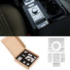Silver Center Console Mode Button Trim Sticker Patch For Range Rover Sport 14-16