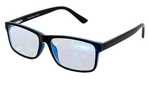 Blue Light Blocking Glasses For Men/Women Anti-Fatigue Black/Black 0.0 x