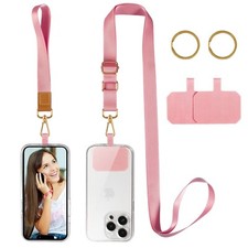Cell Phone Lanyard,Crossbody Lanyards  Shoulder Neck Strap 5-pink
