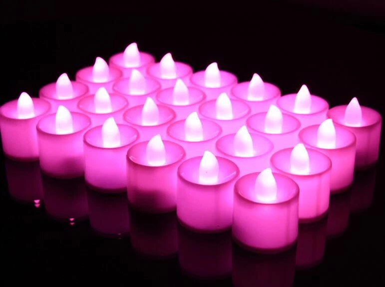 Pink top led candle
