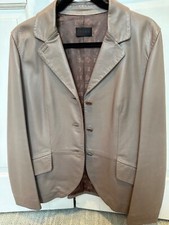 Vintage Loewe Leather Jacket Blazer Lambskin Made In Spain