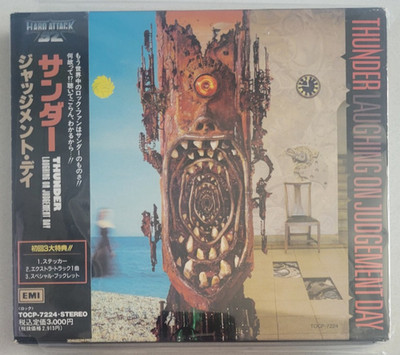 THUNDER LAUGHING ON JUDGEMENT DAY CD EMI 1992 OBI SLIPCASE Japan TCCP-7224