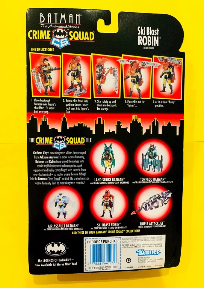 🚚🇮🇹🇪🇺 BATMAN ANIMATED SERIES -KENNER SKI BLAST ROBIN- Nuovo- no combat belt - Immagine 2 di 3