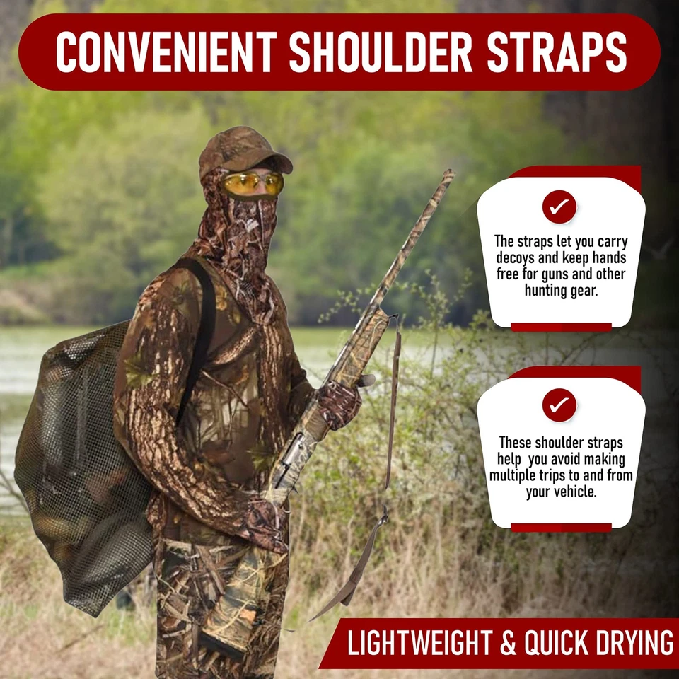 DecoyPro Mesh Decoy Bags - 2 Decoy Bag Bundle - Duck Decoy Bag - Goose Decoy Bag - Image 3 of 4