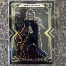 2022 Panini GOLD Obsidian #87 Lamar Jackson Electric Etch #9 Of 25 Rare Mint/nm