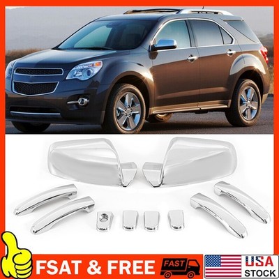 For 2010~2017 GMC Terrain Chevy Equinox Chrome Mirror Covers +Door Handle Covers