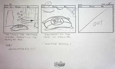 SpongeBob SquarePants 1999 Production Studio Storyboard Copy Page Nickelodeon