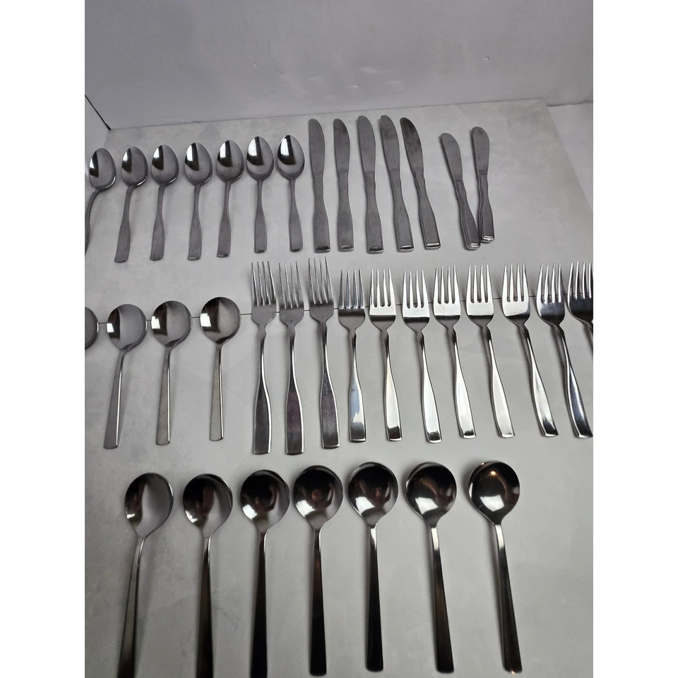 Delta Airlines ABCO Silverware 36pc Lot Forks Spoons Knives Vintage Stainless - Image 3 of 4