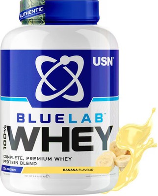 USN BlueLab Whey Protein, 2000 g Dose, Banana