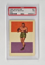 PSA GRADED 7 NMT 1956 ADVENTURE #87 JACK SHARKEY HOF SQUIRE OF NEWTON AND BOXING