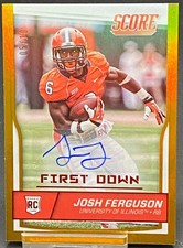 2016 PANINI SCORE ROOKIE AUTO JOSH FERGUSON COLTS FIGHTING ILLINOIS #ED 5/10