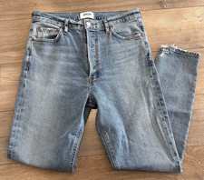 Agolde Nico High Rise Slim Fit Jeans Women's Size 28 Button Fly Distressed