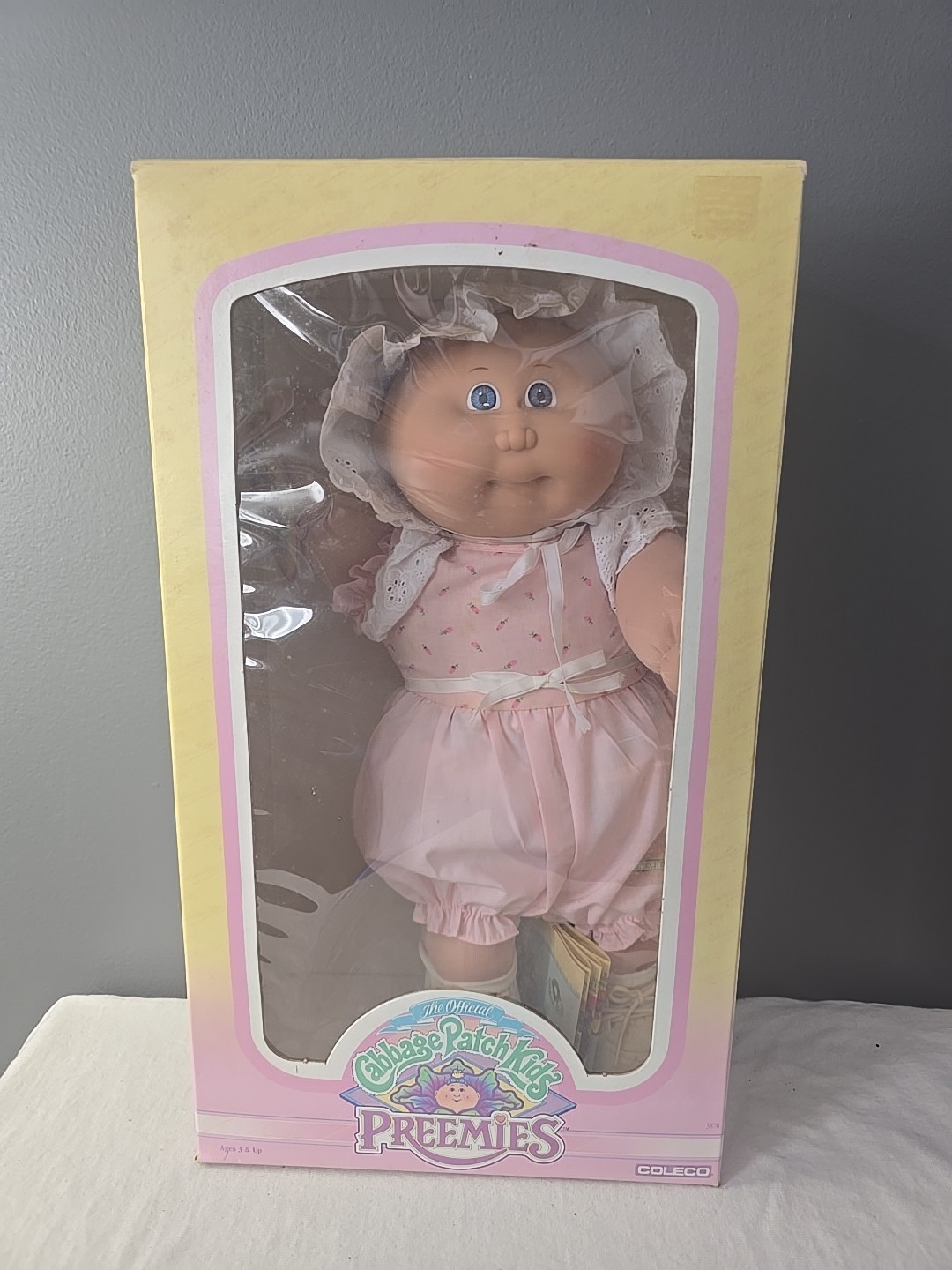 CABBAGE PATCH KIDS PREEMIE GIRL DOLL Certificate Coleco New In Box 1987 - MINTY