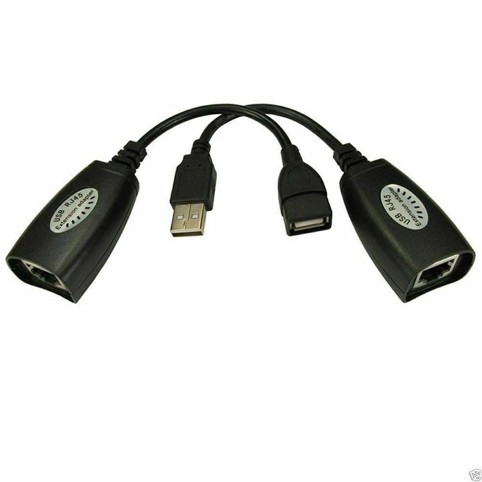 USB über LAN Long Distance Extender Booster Kabel Ethernet bis zu 150 Fuß [006821] - Bild 3 von 4