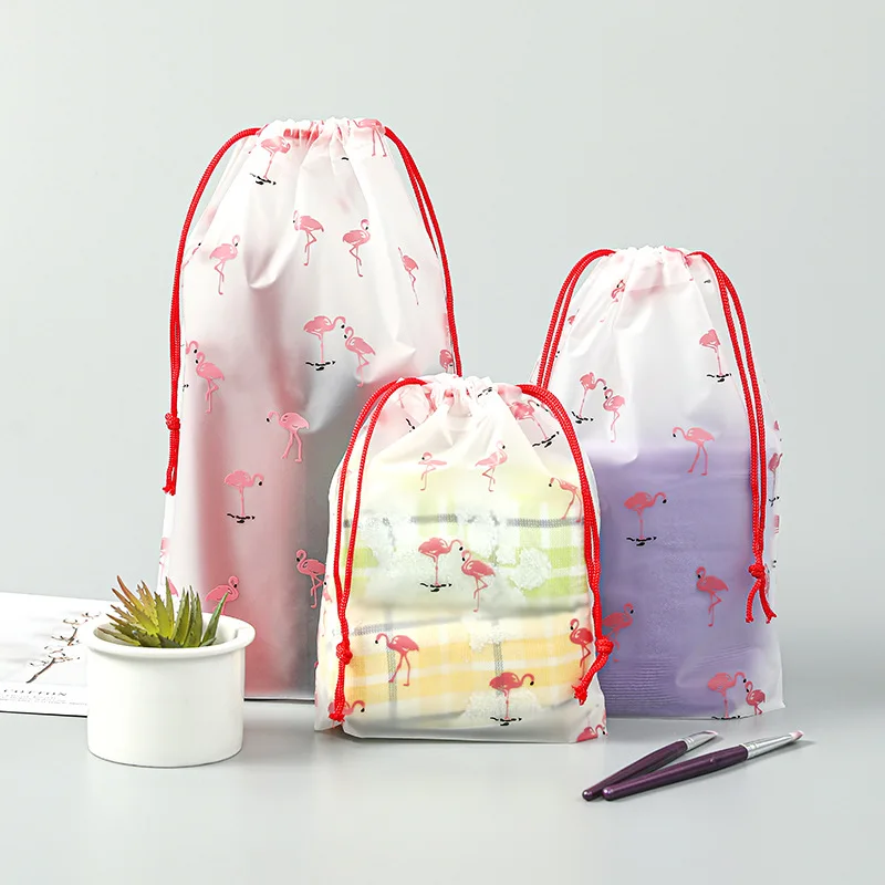 Cute Transparent Waterproof Travel Cosmetic Bag Women Makeup Case Bath Make up T