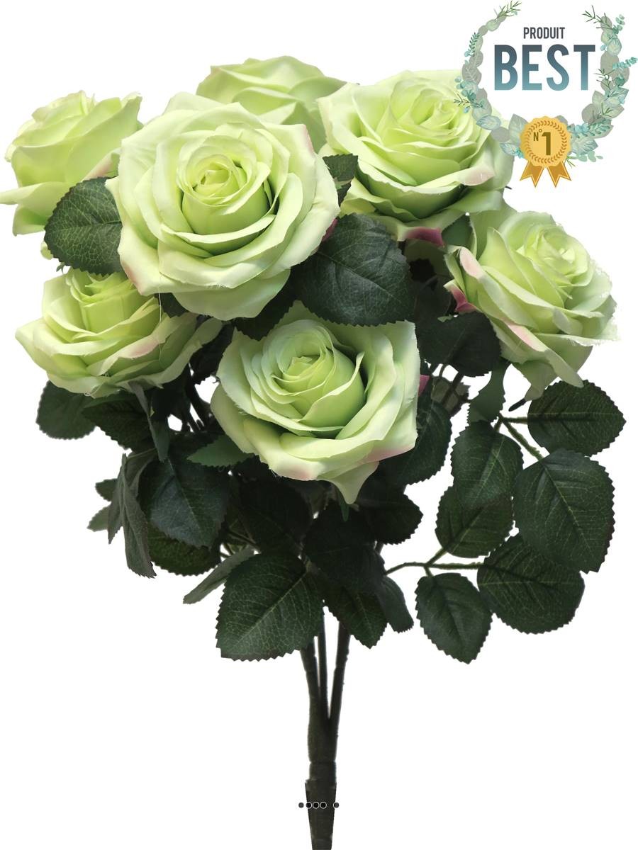 Bouquet de rose Paris artificielle 10 têtes sans entretien pour décoration florale durable