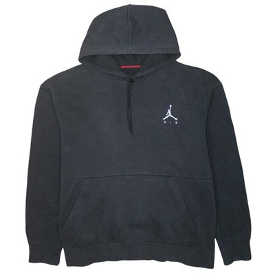Jordan Herren Schwarz 2XL Pullover Hoodie Stickerei Logo Fleece