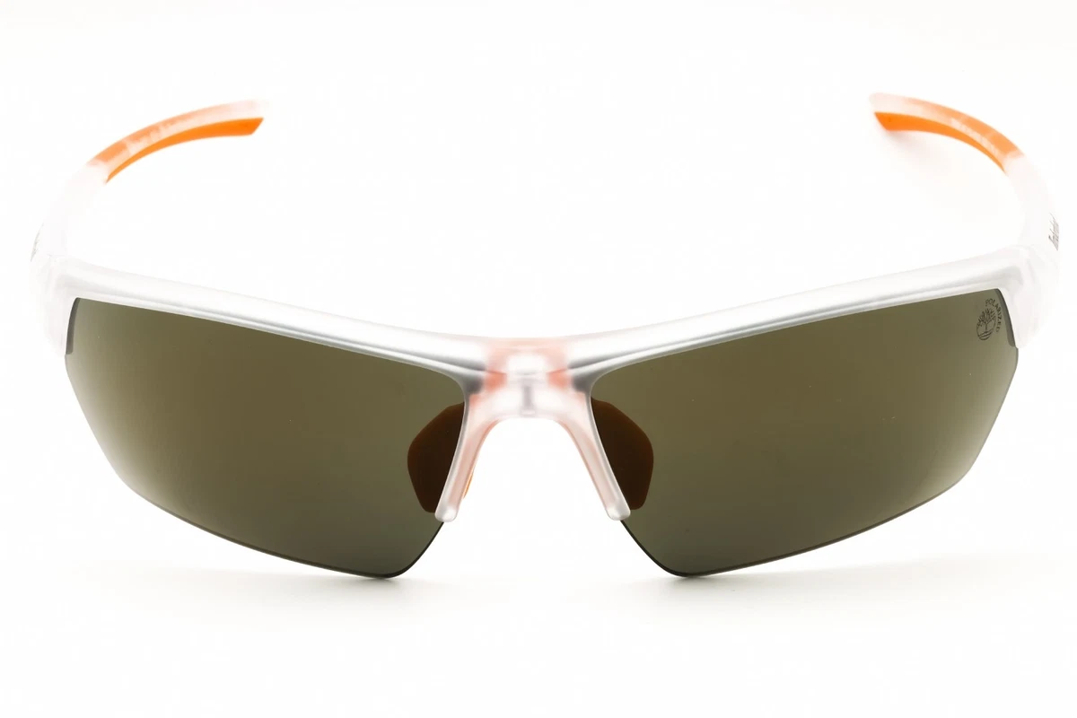 Timberland TB9294 26R Crystal / Green Polarized 72mm Men's Sunglasses