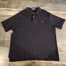 Polo Ralph Lauren Polo Shirt Mens Big Tall 2XB Black Red Pony Logo