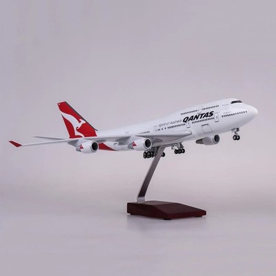 Extra großes Qantas Boeing 747 Resin & ABS Flugzeug Modellflugzeug Geschenk - Maßstab 1:150
