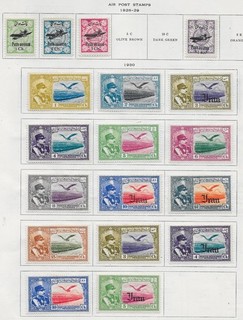 18 Middle Eastern Air Post Stamps from Quality Old Antique Album 1928 1930