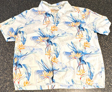 Tommy Bahama Men's XL 100 Silk Original Fit Hawaiian Floral Button-Up Shirt