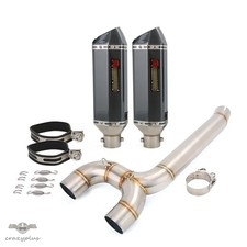 Per Yamaha FZ6 FZ6N FZ6S 2004-2011 Impianto di Scarico Mid Tail Silenziatore Tubo Slip On