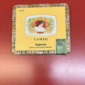 Cuesta-Rey Cameo Imported Metal Cigar Tin Collectible, Holds 10 Cigars