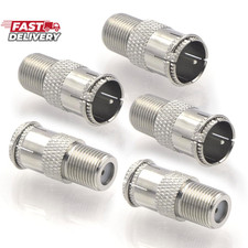 Coaxial Cable Quick Connector, Quick Push on Male to F-Type Female Coax Extender