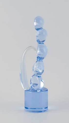 Ermanno Nason per Cenedese, Murano. Grande scultura in vetro artistico azzurro. - Foto 2 di 8