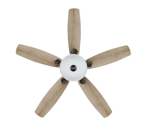 Hampton Bay Southwind II 52 In. Indoor LED Bronze Ceiling Fan with Light Kit - Picture 6 of 7